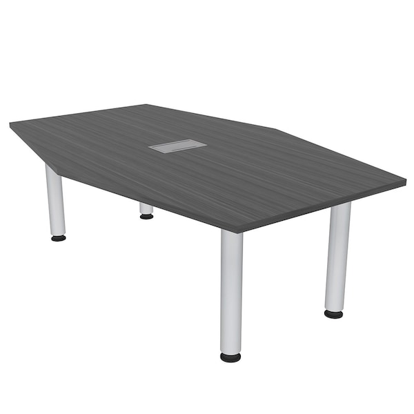 45.25 in W, 71.5 in L, 29 in H, Engineered Wood Top, Grey